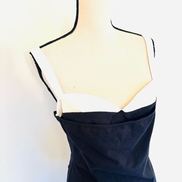 Reformation Nelle Knit Dress – Black & White Midi Tank Dress Size L NWT - Picture 5 of 8